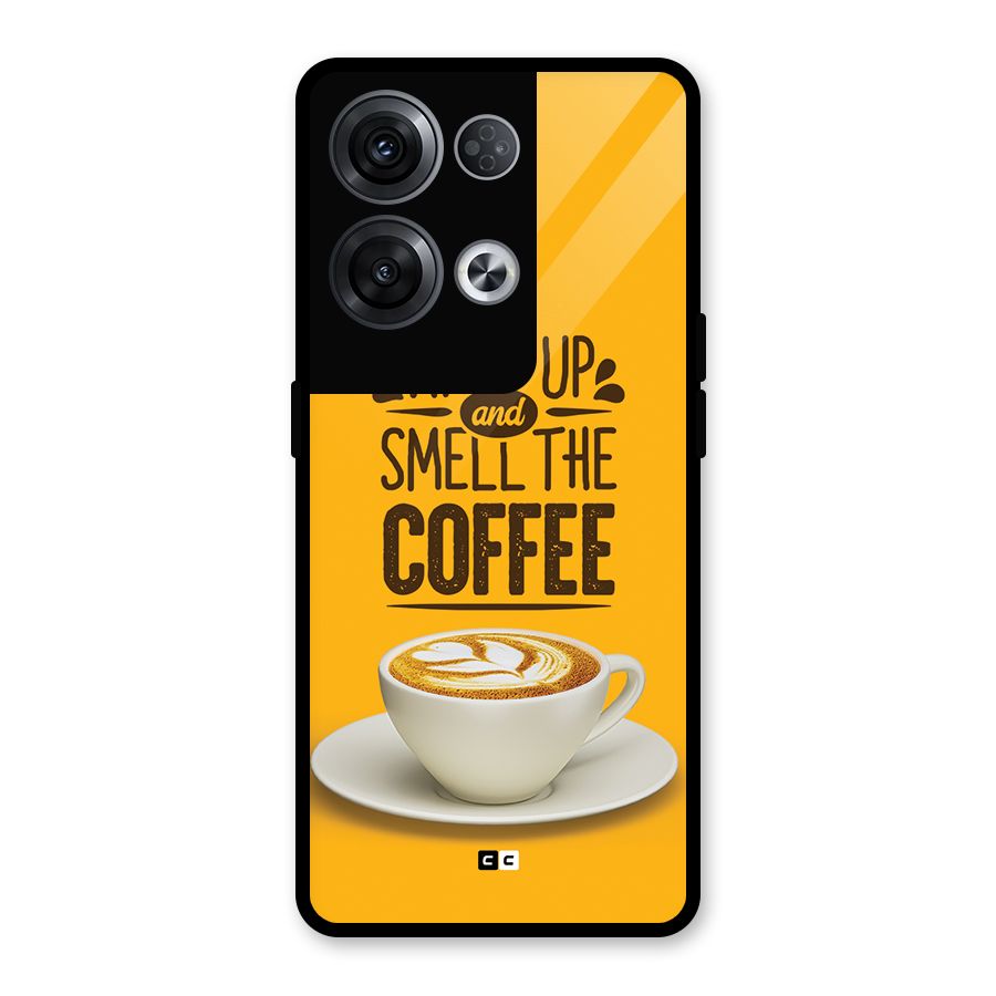 Wake Up Coffee Glass Back Case for Oppo Reno8 Pro 5G