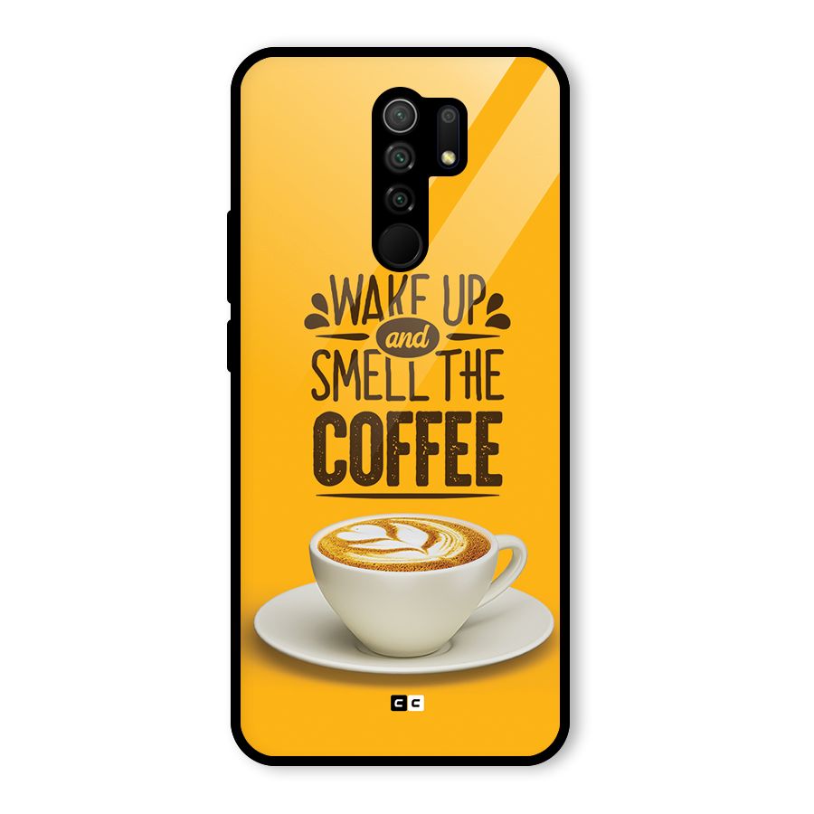 Wake Up Coffee Glass Back Case for Poco M2