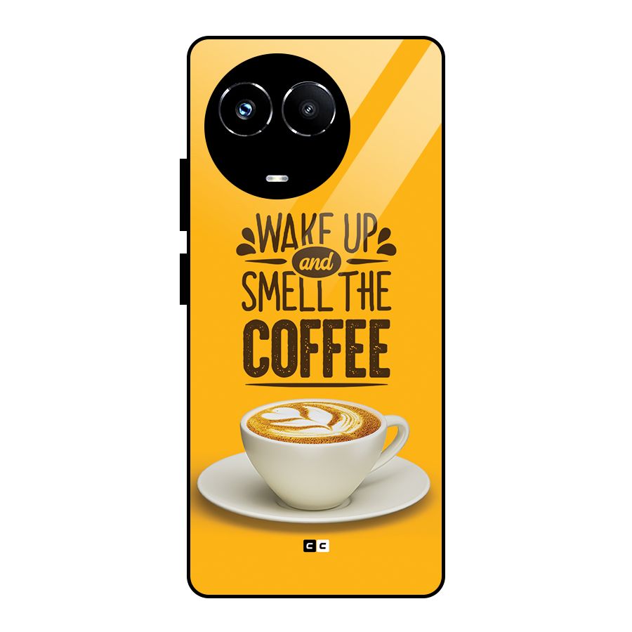 Wake Up Coffee Glass Back Case for Realme 11X