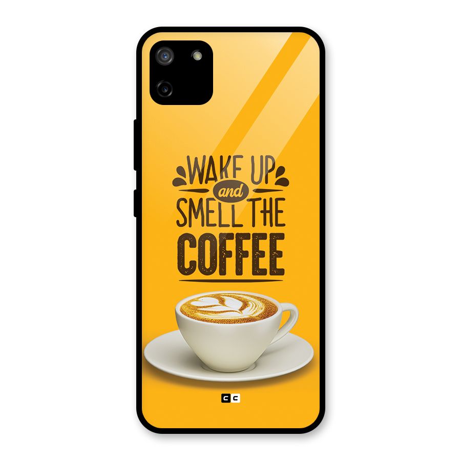 Wake Up Coffee Glass Back Case for Realme C11