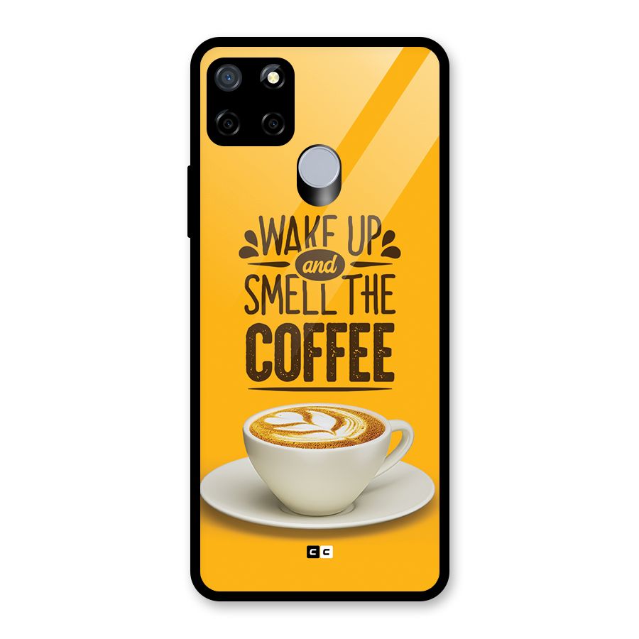 Wake Up Coffee Glass Back Case for Realme C12
