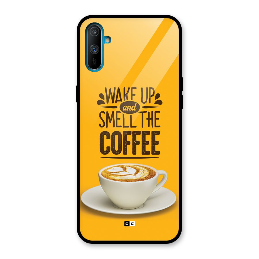 Wake Up Coffee Glass Back Case for Realme C3