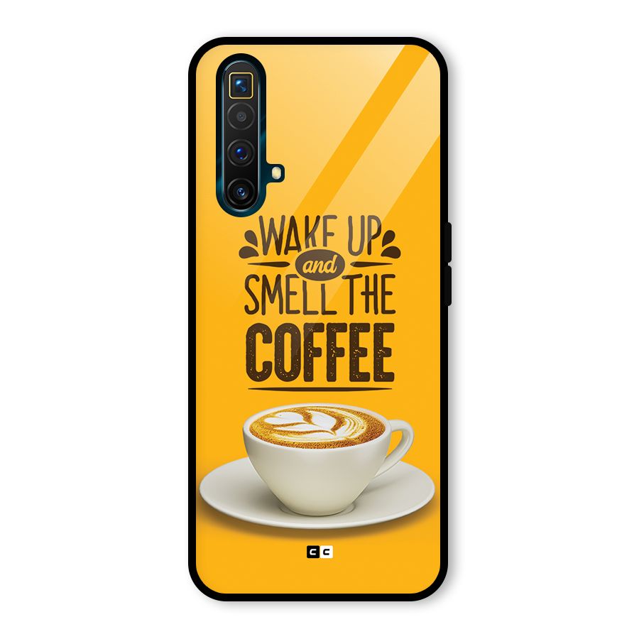Wake Up Coffee Glass Back Case for Realme X3