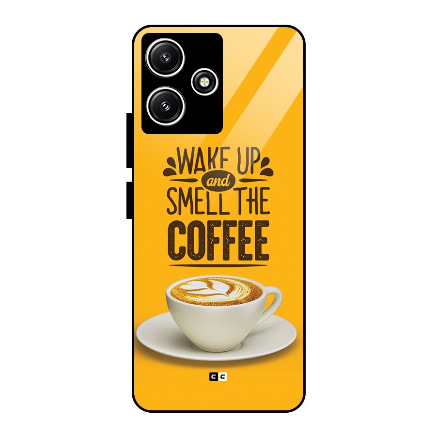 Wake Up Coffee Glass Back Case for Redmi 12 5G