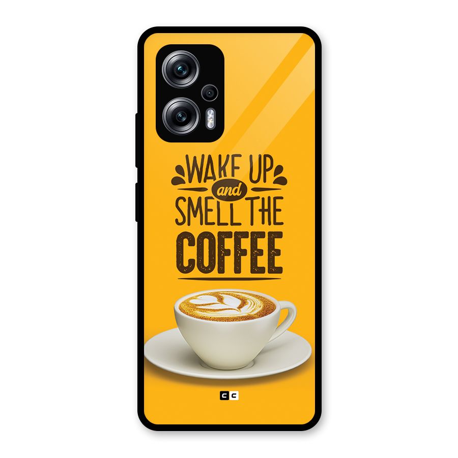 Wake Up Coffee Glass Back Case for Redmi K50i