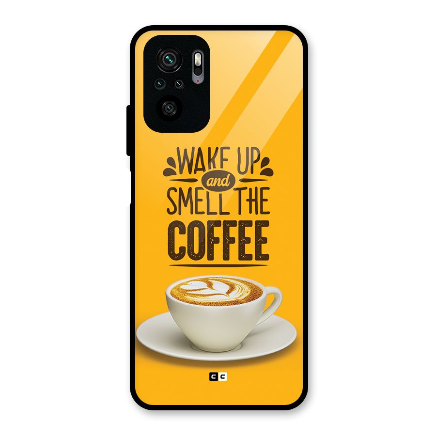 Wake Up Coffee Glass Back Case for Redmi Note 10S