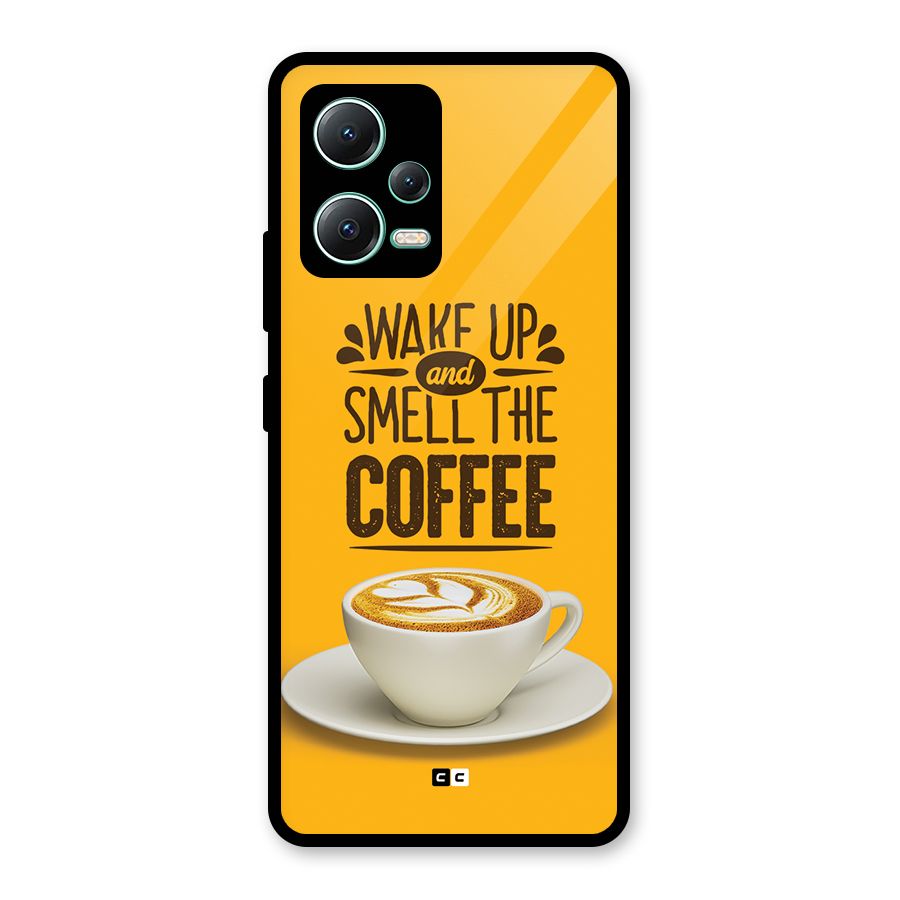 Wake Up Coffee Glass Back Case for Redmi Note 12 5G