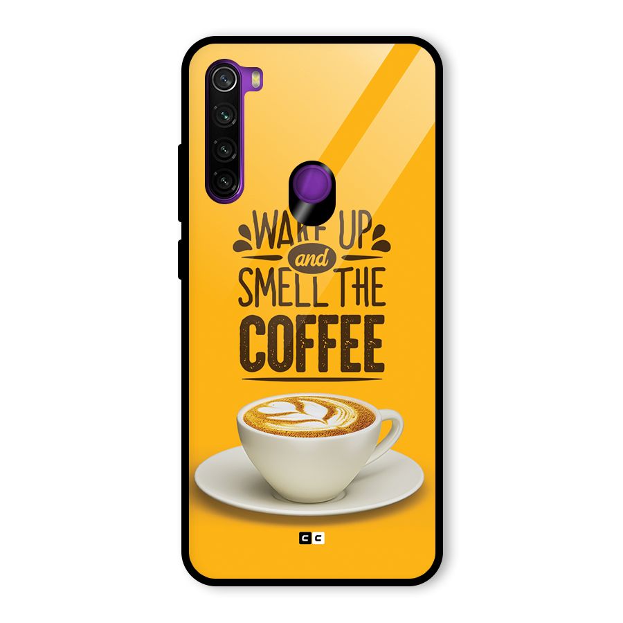 Wake Up Coffee Glass Back Case for Redmi Note 8