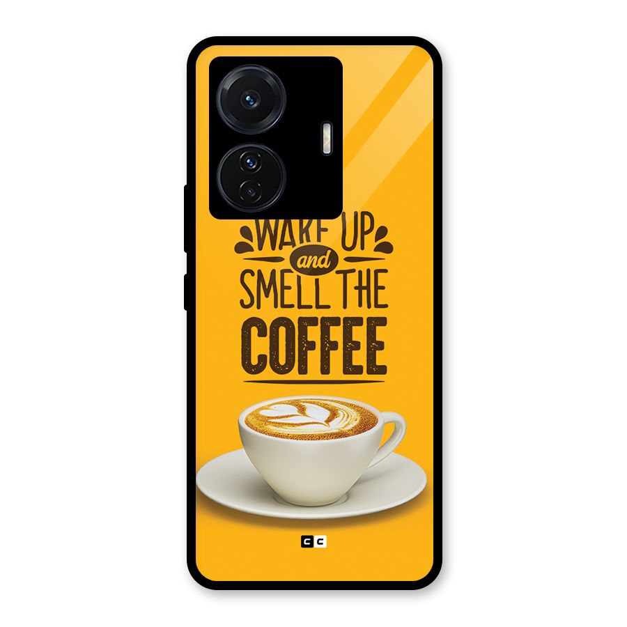 Wake Up Coffee Glass Back Case for Vivo T1 Pro