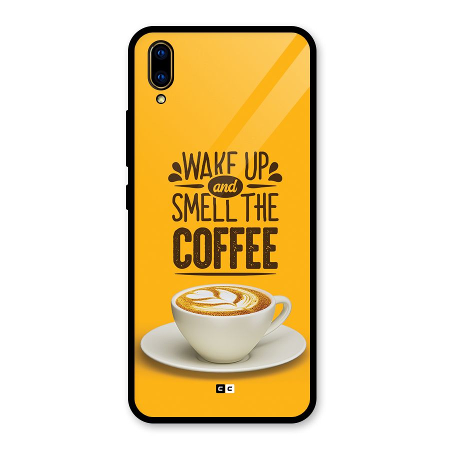 Wake Up Coffee Glass Back Case for Vivo V11 Pro