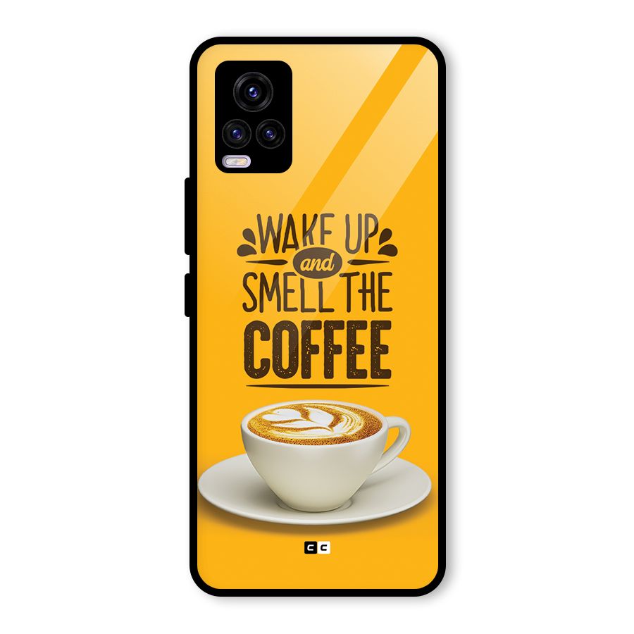 Wake Up Coffee Glass Back Case for Vivo V20 2021