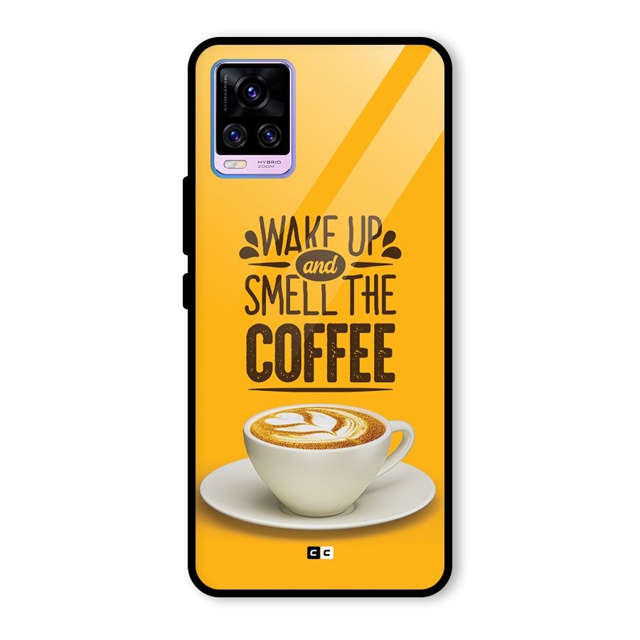 Wake Up Coffee Glass Back Case for Vivo V20 Pro