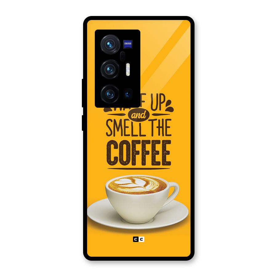 Wake Up Coffee Glass Back Case for Vivo X70 Pro Plus