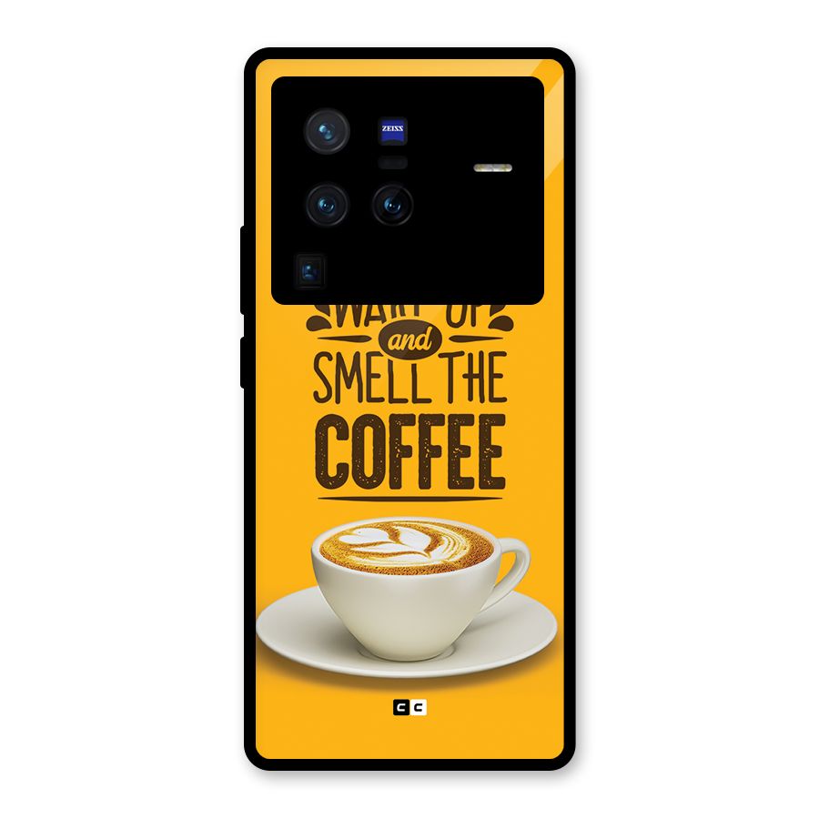 Wake Up Coffee Glass Back Case for Vivo X80 Pro