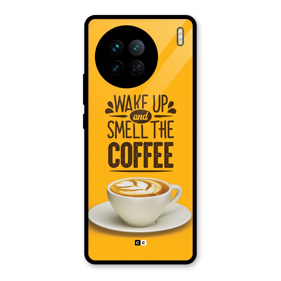 Wake Up Coffee Glass Back Case for Vivo X90