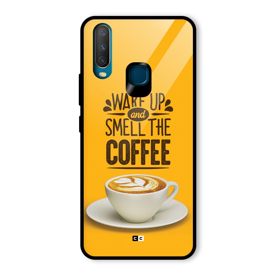 Wake Up Coffee Glass Back Case for Vivo Y17