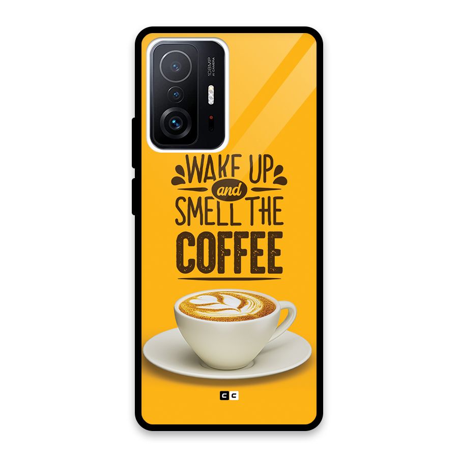 Wake Up Coffee Glass Back Case for Xiaomi 11T Pro