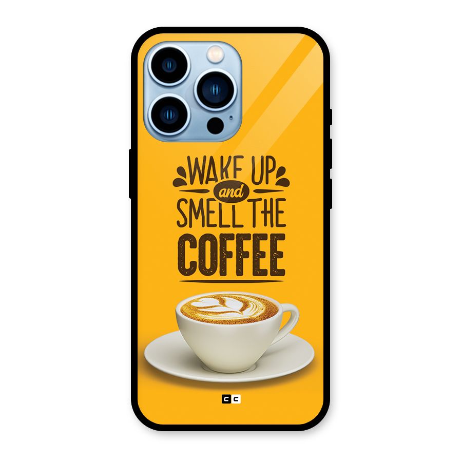 Wake Up Coffee Glass Back Case for iPhone 13 Pro