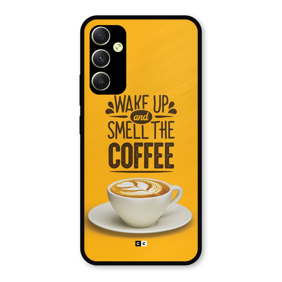 Wake Up Coffee Metal Back Case for Galaxy A34