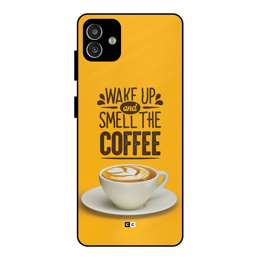 Wake Up Coffee Metal Back Case for Galaxy M13 5G