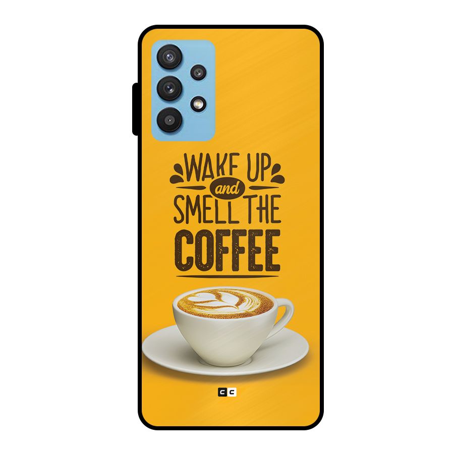 Wake Up Coffee Metal Back Case for Galaxy M32 5G