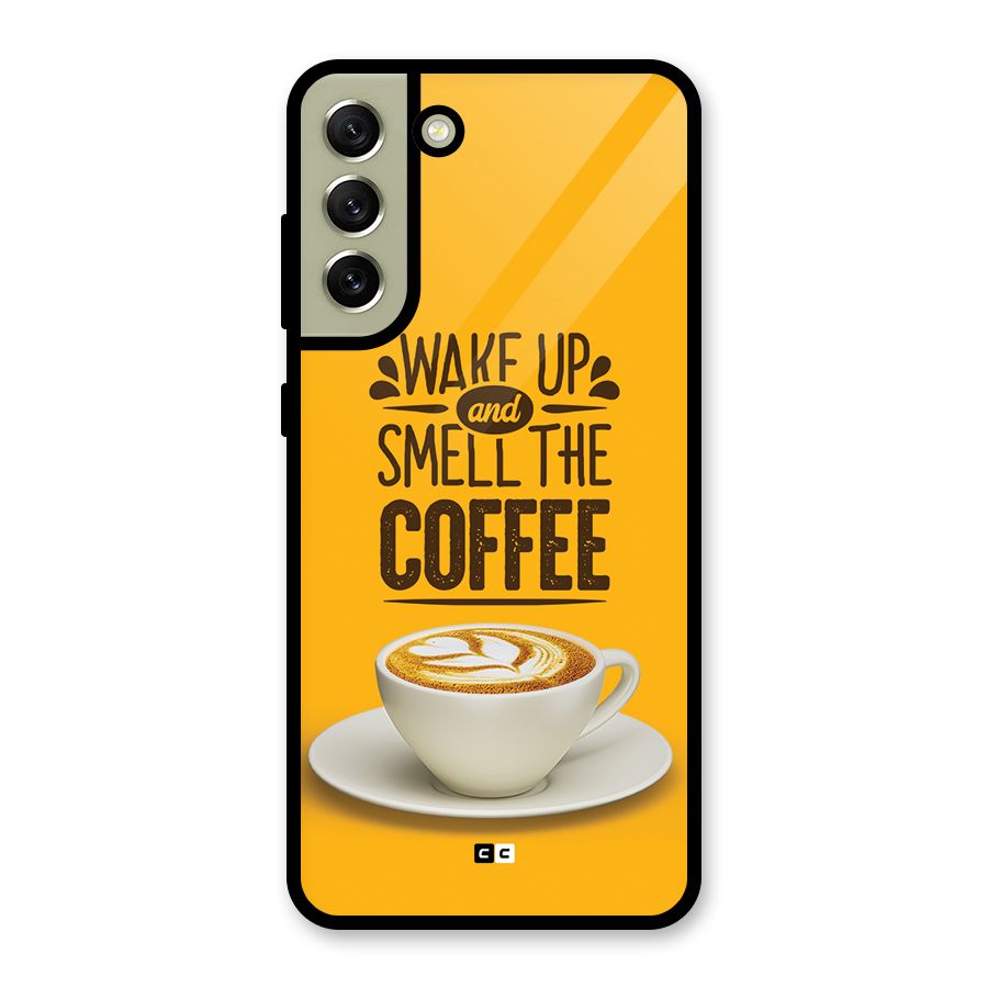 Wake Up Coffee Metal Back Case for Galaxy S21 FE 5G (2023)