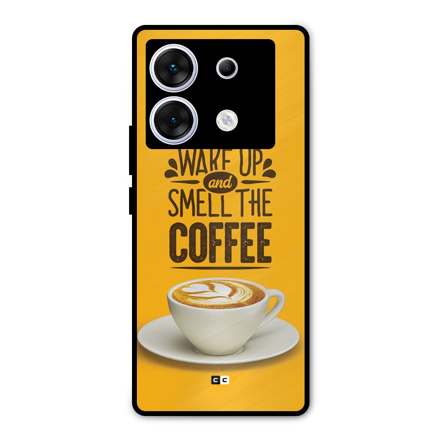 Wake Up Coffee Metal Back Case for Infinix Zero 30 5G
