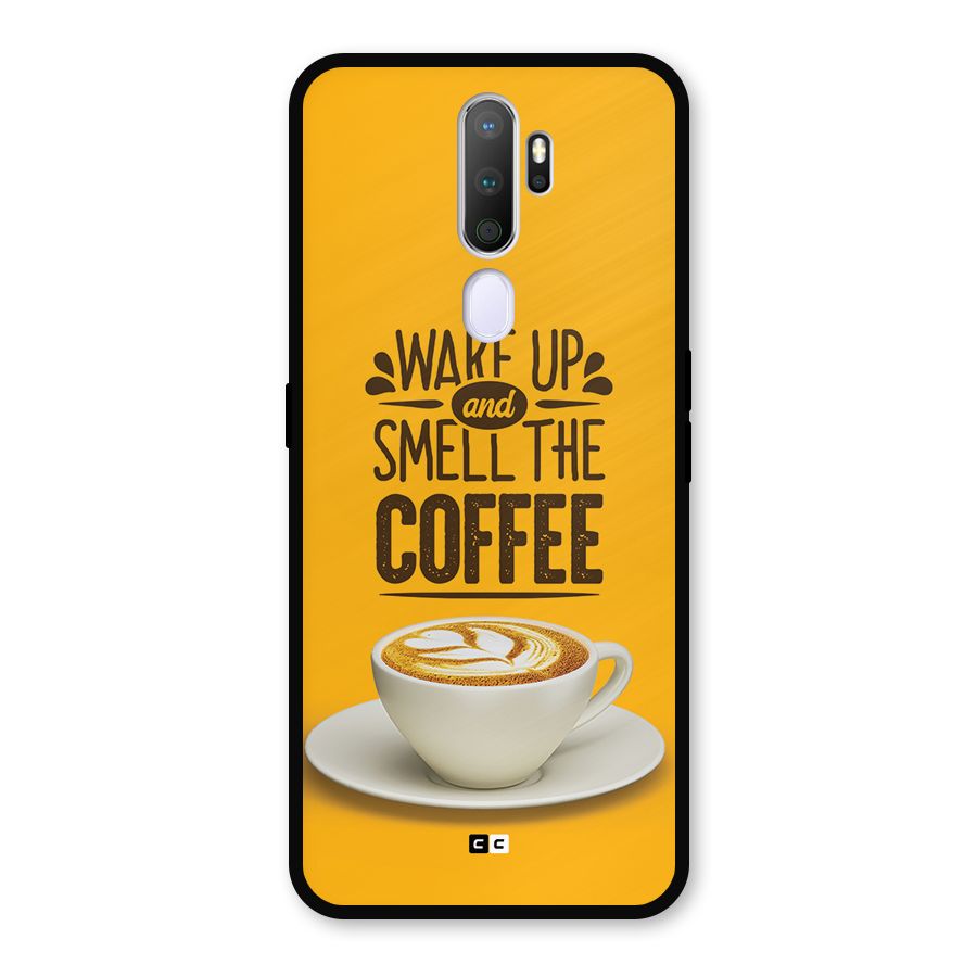 Wake Up Coffee Metal Back Case for Oppo A5 (2020)