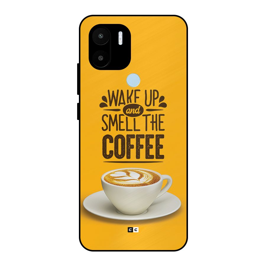 Wake Up Coffee Metal Back Case for Redmi A2 Plus