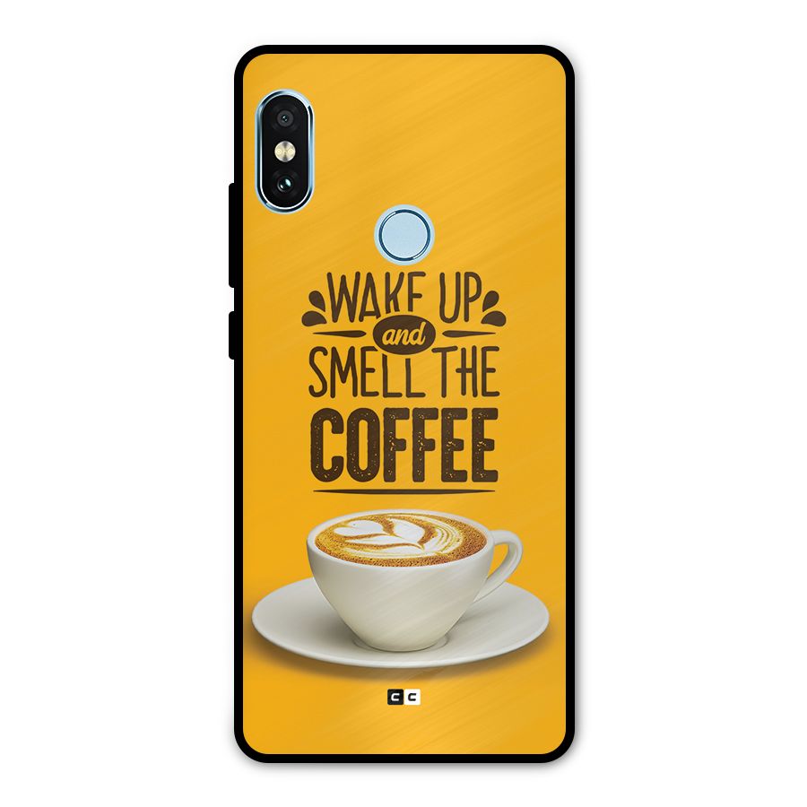Wake Up Coffee Metal Back Case for Redmi Note 5 Pro