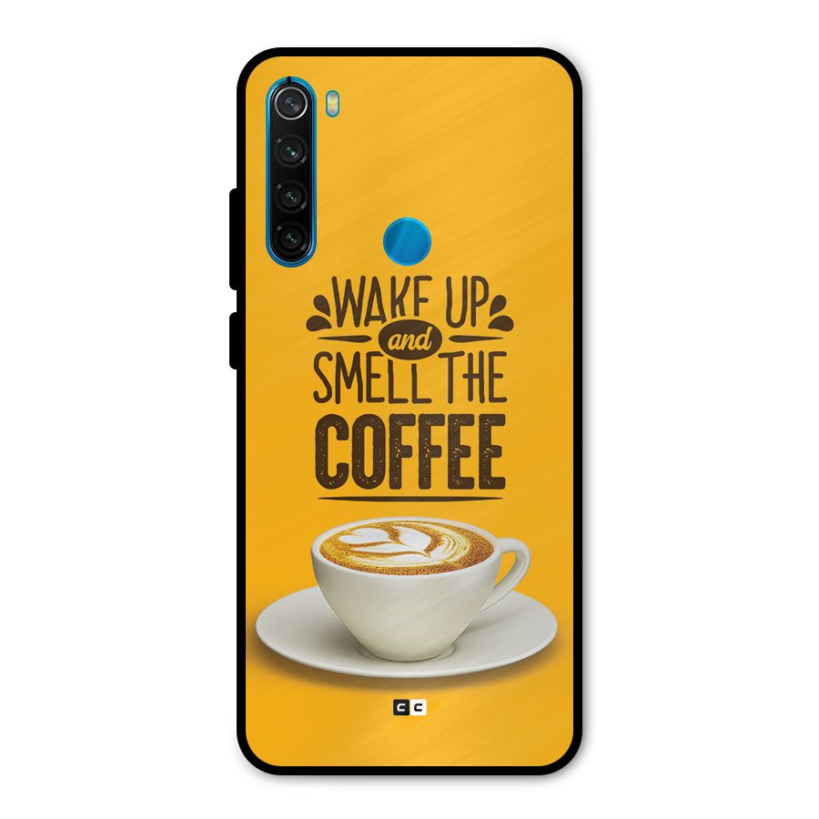 Wake Up Coffee Metal Back Case for Redmi Note 8