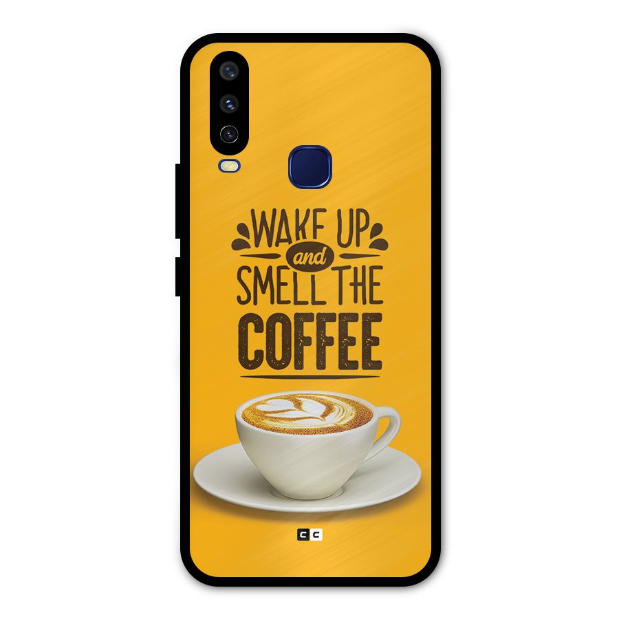 Wake Up Coffee Metal Back Case for Vivo V17