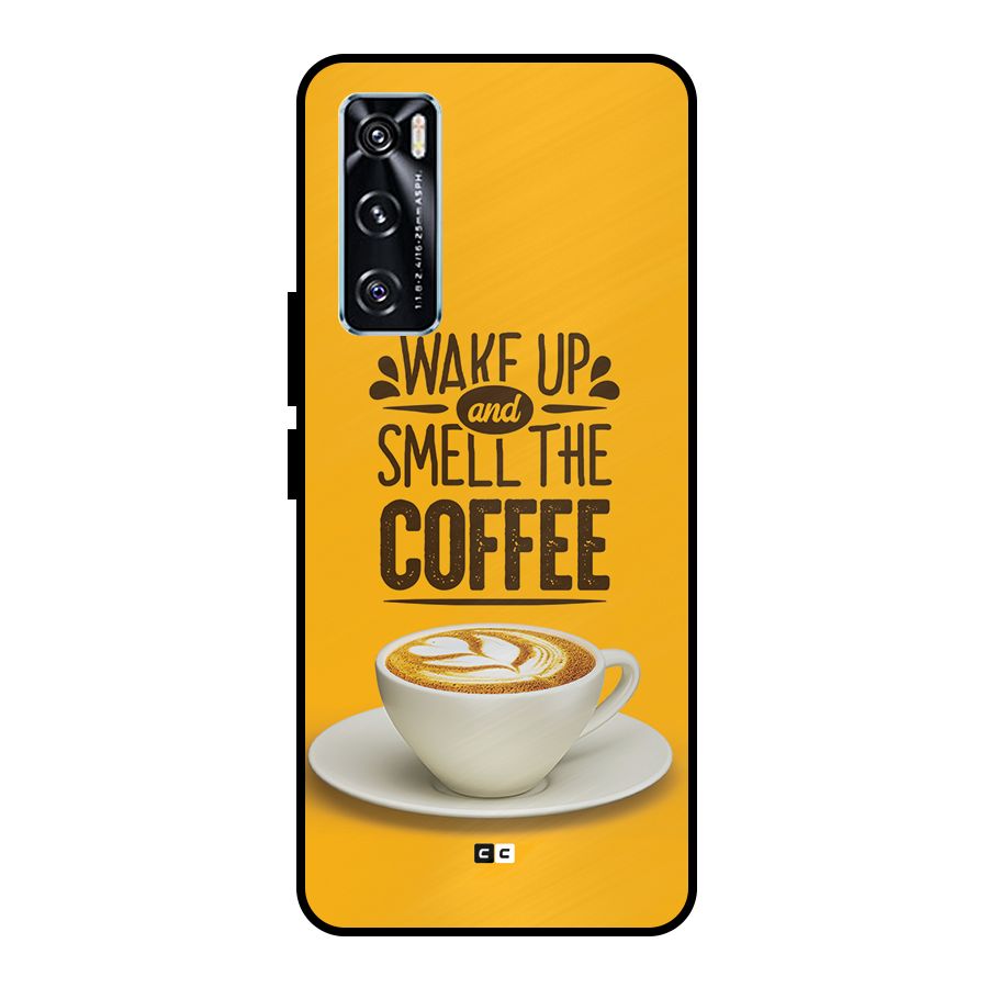 Wake Up Coffee Metal Back Case for Vivo V20 SE