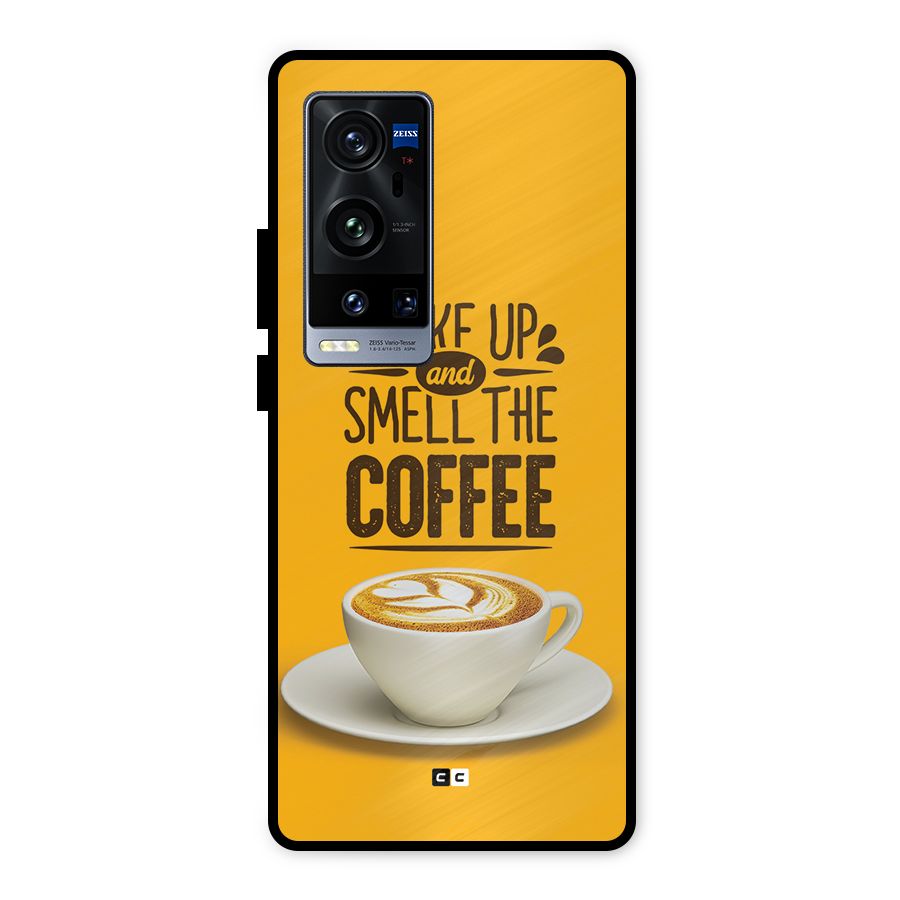 Wake Up Coffee Metal Back Case for Vivo X60 Pro Plus