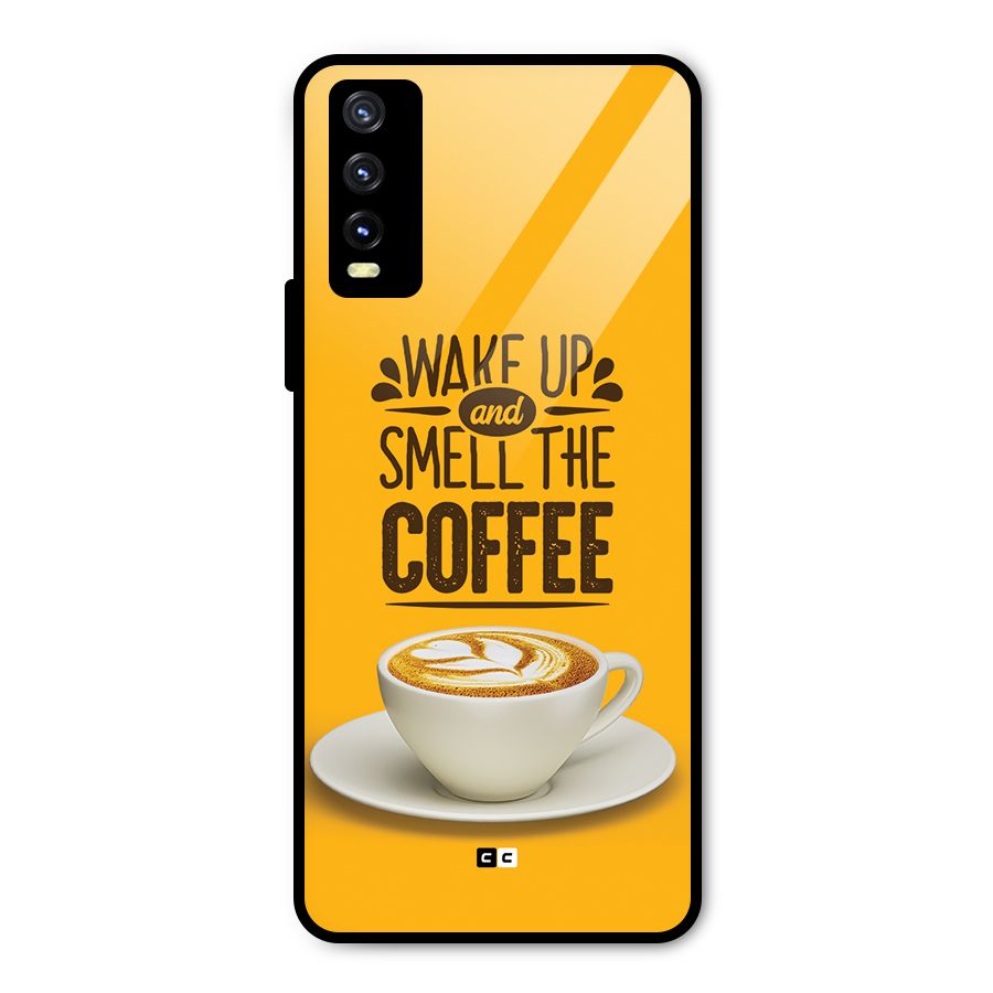 Wake Up Coffee Metal Back Case for Vivo Y20
