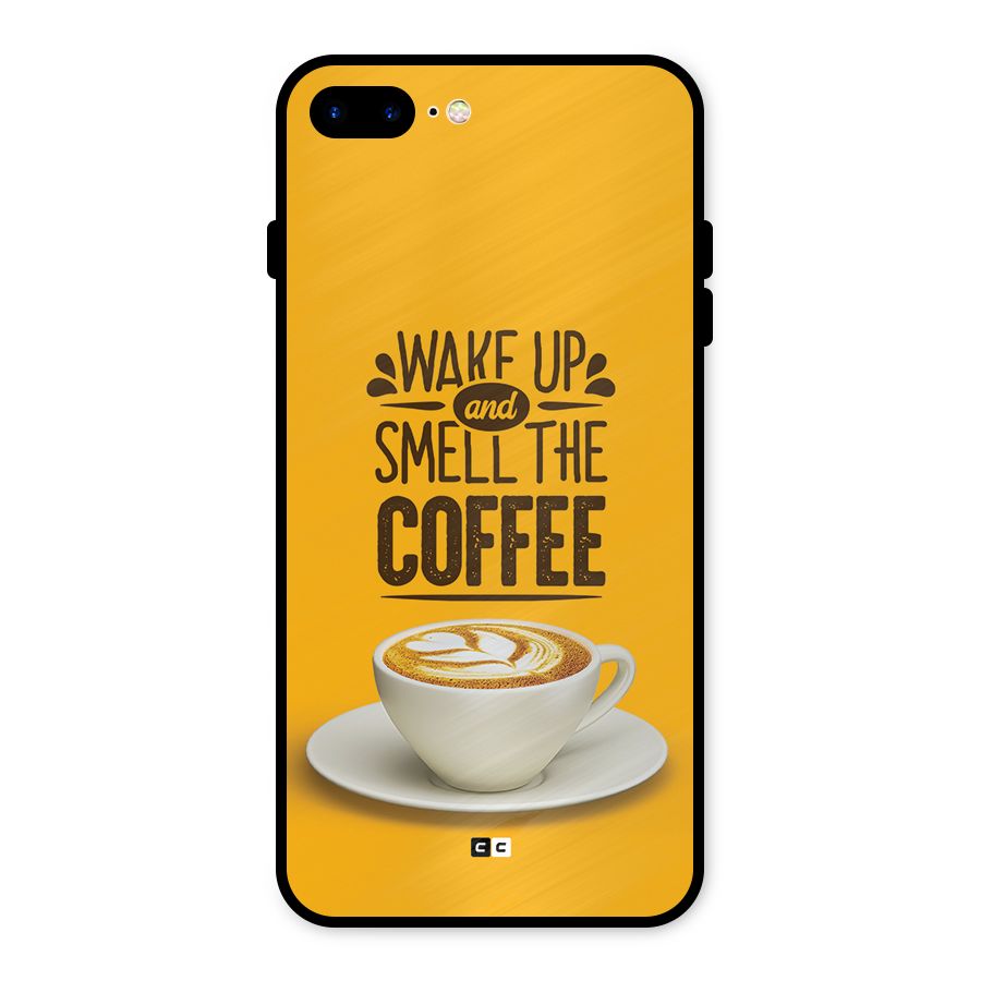 Wake Up Coffee Metal Back Case for iPhone 7 Plus