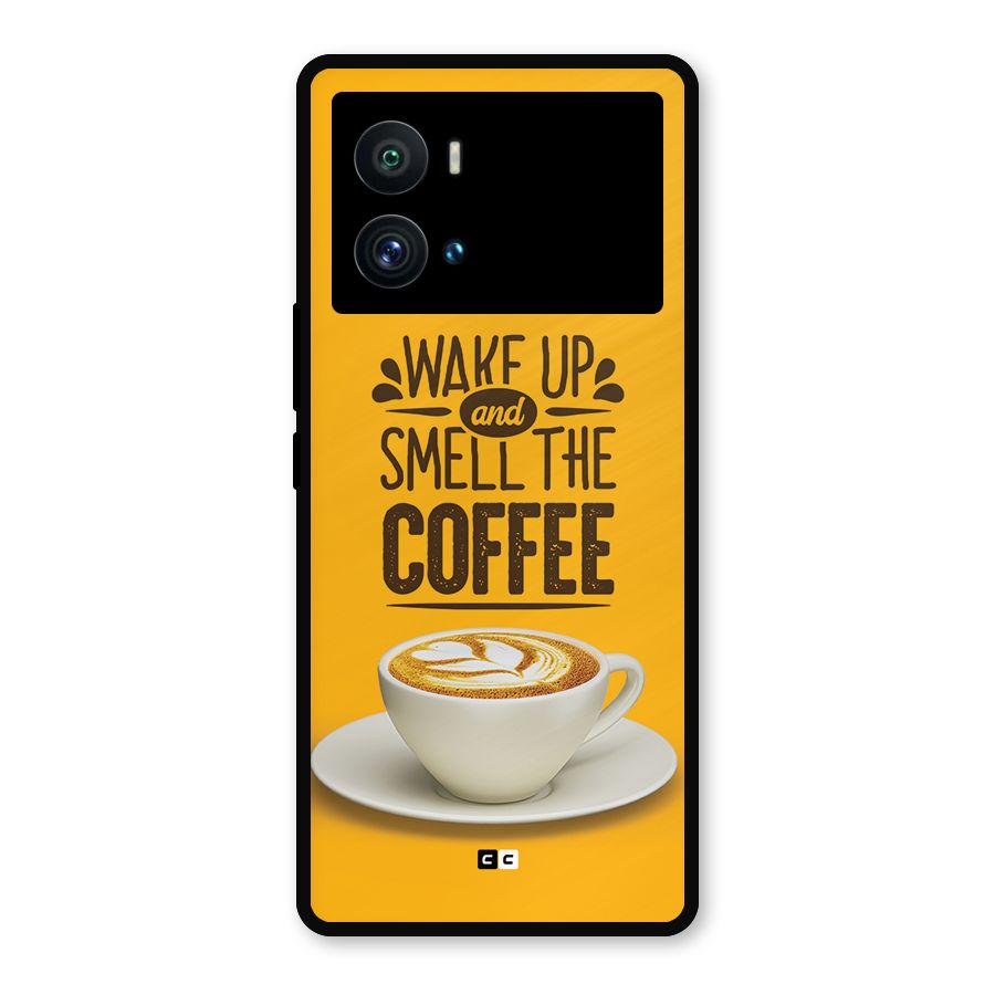 Wake Up Coffee Metal Back Case for iQOO 9 Pro