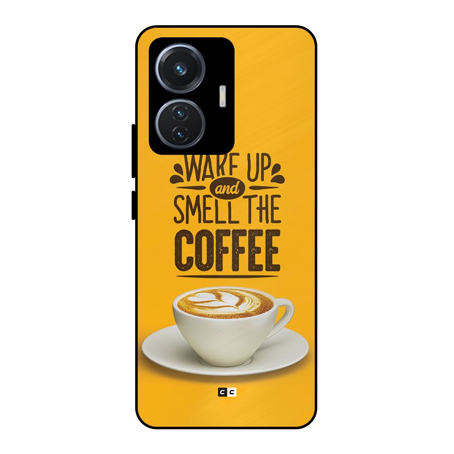 Wake Up Coffee Metal Back Case for iQOO Z6 44W