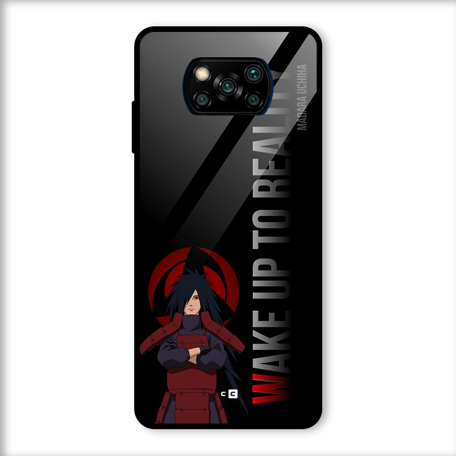 Wake Up Madara Uchiha Glass Back Case for Poco X3