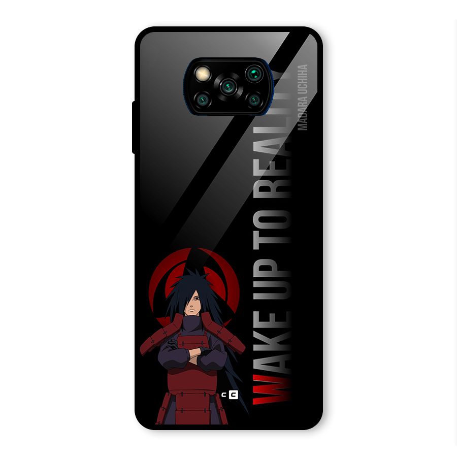 Wake Up Madara Uchiha Glass Back Case for Poco X3 Pro