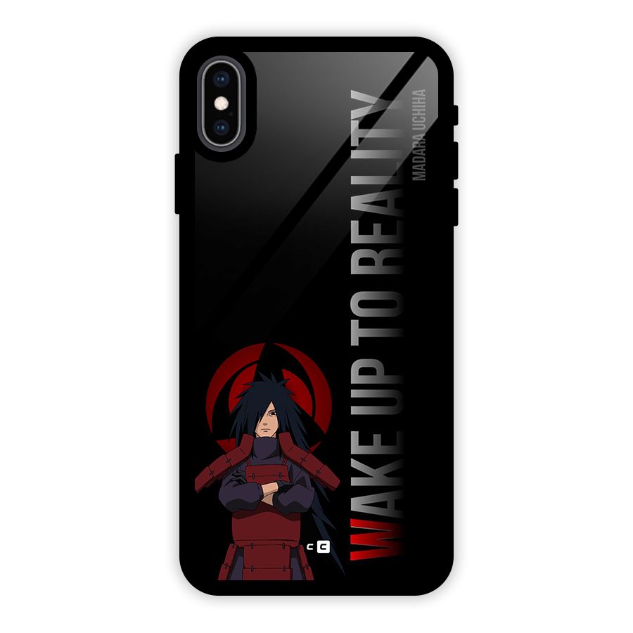 Wake Up Madara Uchiha Glass Back Case for iPhone XS Max