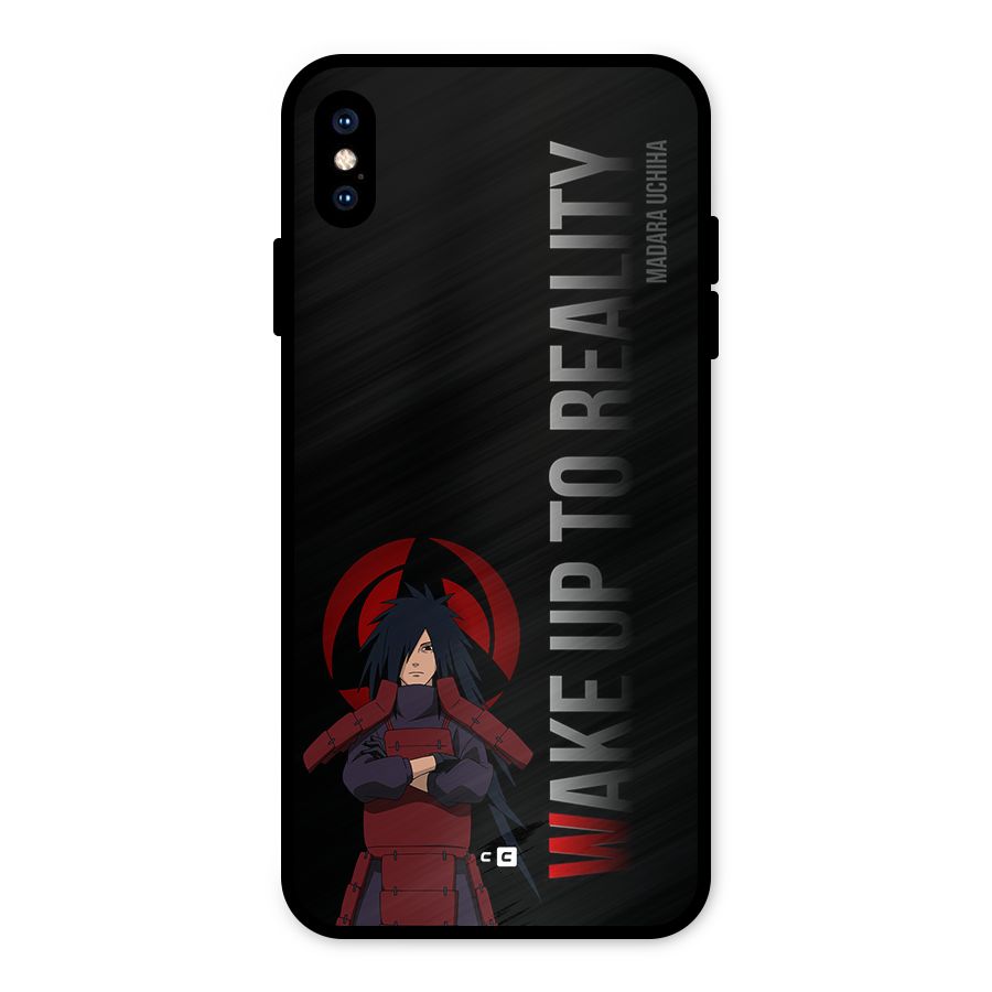 Wake Up Madara Uchiha Metal Back Case for iPhone XS Max