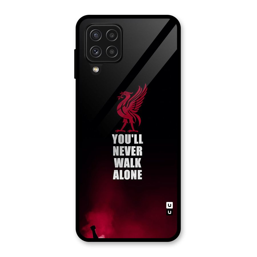 Walk Alone Glass Back Case for Galaxy A22 4G