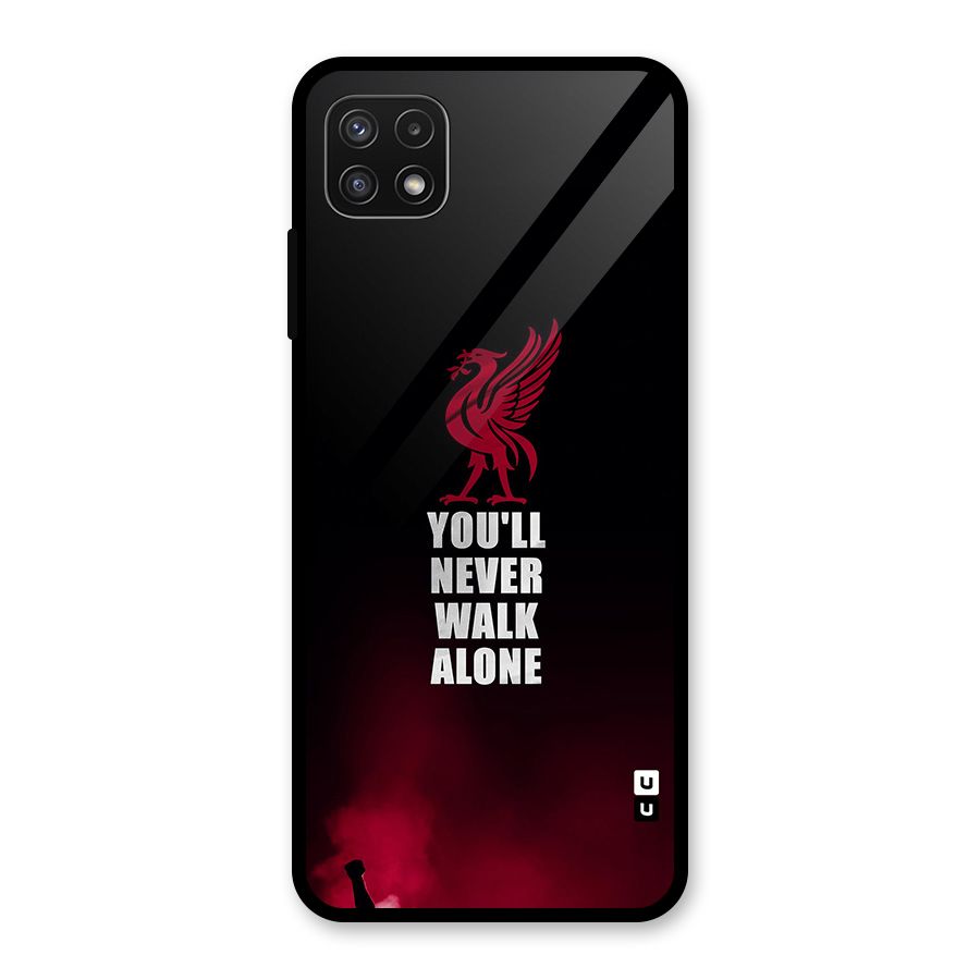 Walk Alone Glass Back Case for Galaxy A22 5G