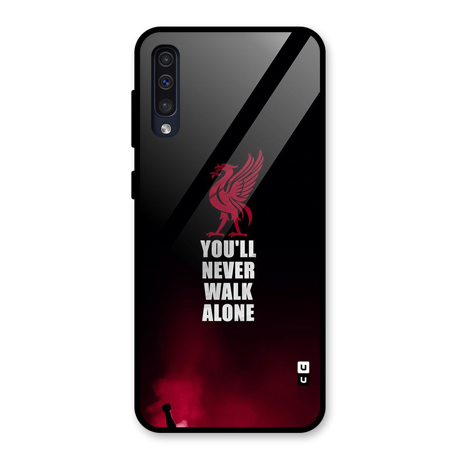 Walk Alone Glass Back Case for Galaxy A30s