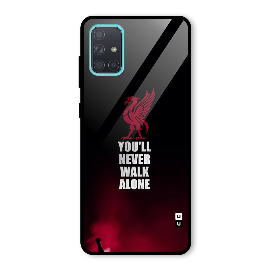 Walk Alone Glass Back Case for Galaxy A71