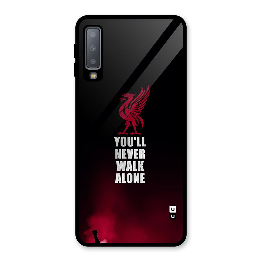 Walk Alone Glass Back Case for Galaxy A7 (2018)