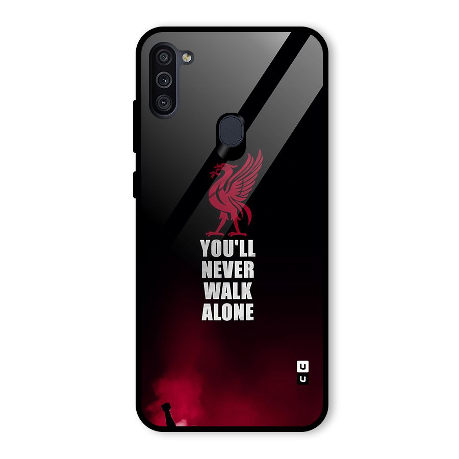 Walk Alone Glass Back Case for Galaxy M11