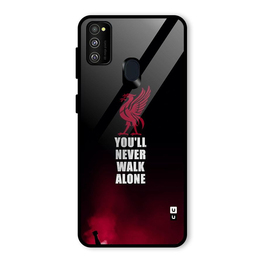 Walk Alone Glass Back Case for Galaxy M30s