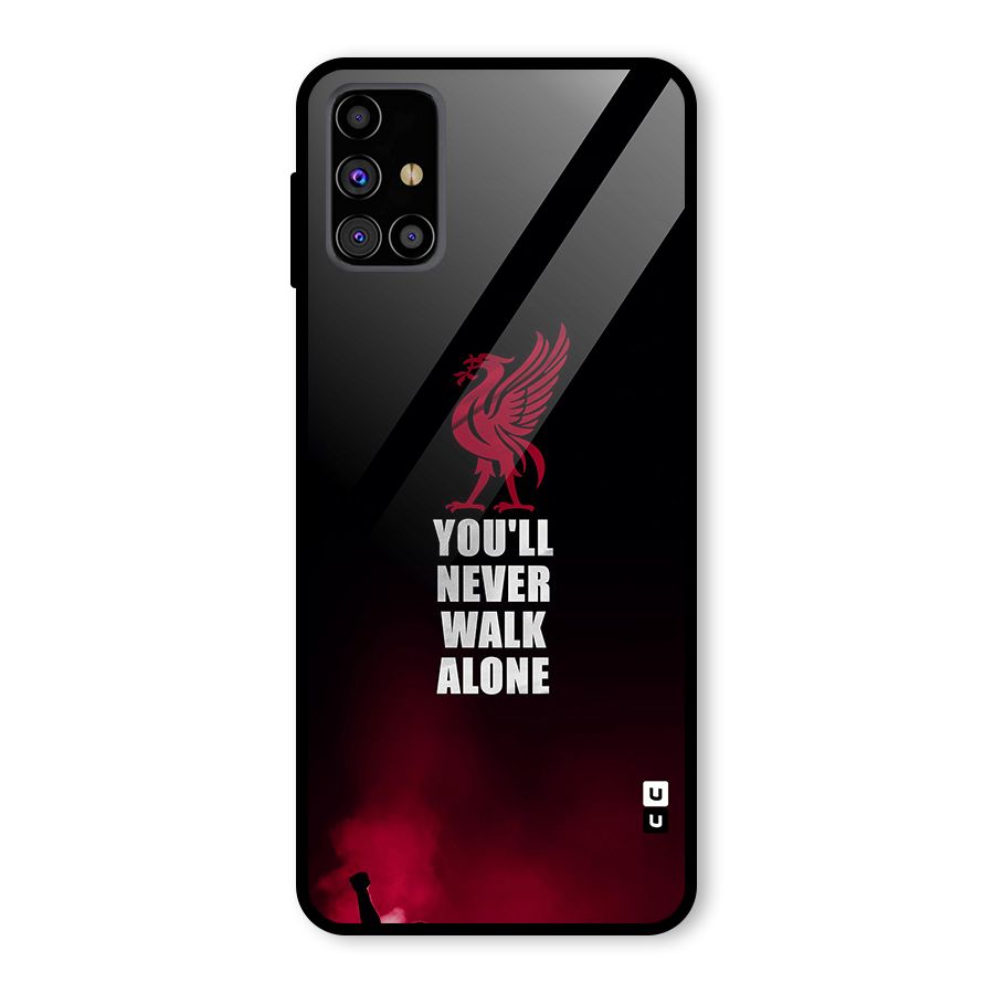 Walk Alone Glass Back Case for Galaxy M31s